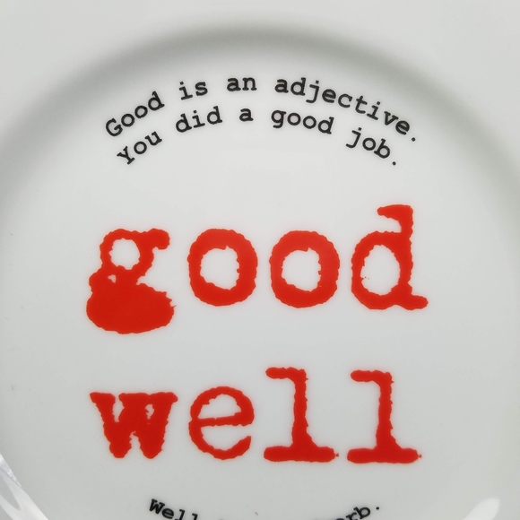 grammarWare Good Well Good English Grammar Small Plate Tuxton - Picture 7 of 8